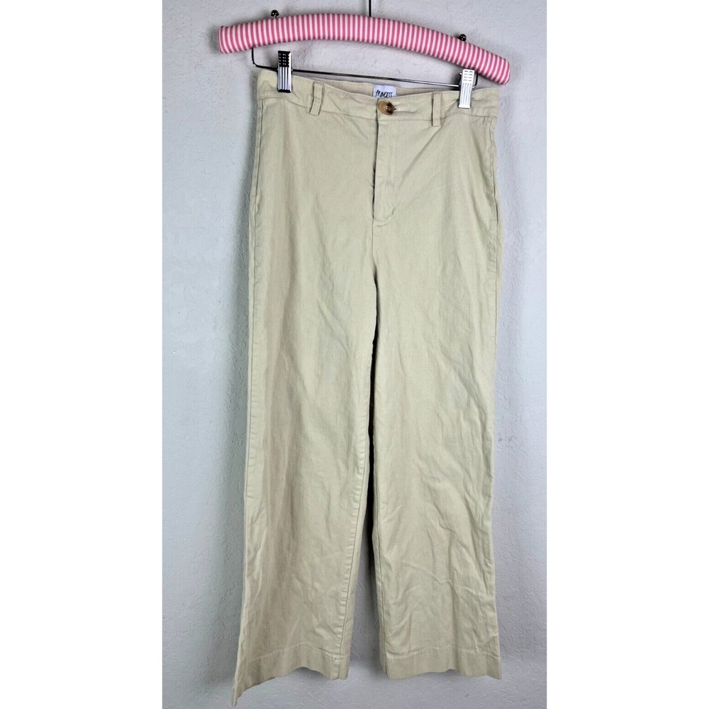 Princess Polly Wide Leg Khaki Pants Size‎ 4 Minimalist Contemporary Modest